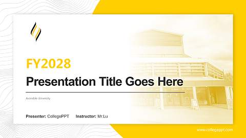 Avondale University Academic Presentation/Research Findings Report PPT Template
