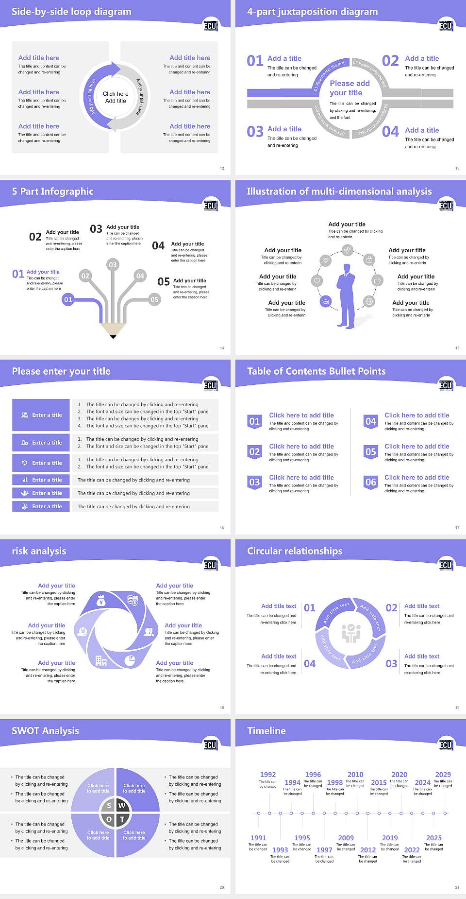 Edith Cowan University Academic Presentation/Research Findings Report PPT Template4:3 ratio PPT effect preview image3