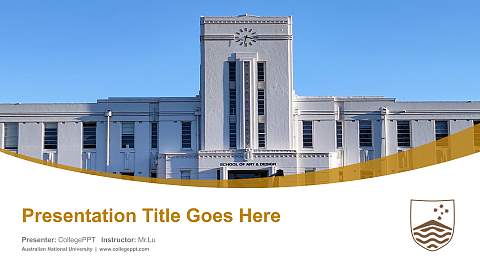 Australian National University Course/Courseware Creation PPT Template
