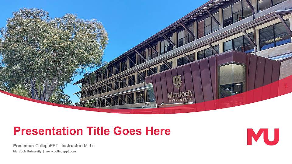 Murdoch University Course/Courseware Creation PPT Template16:9 ratio PPT effect preview image