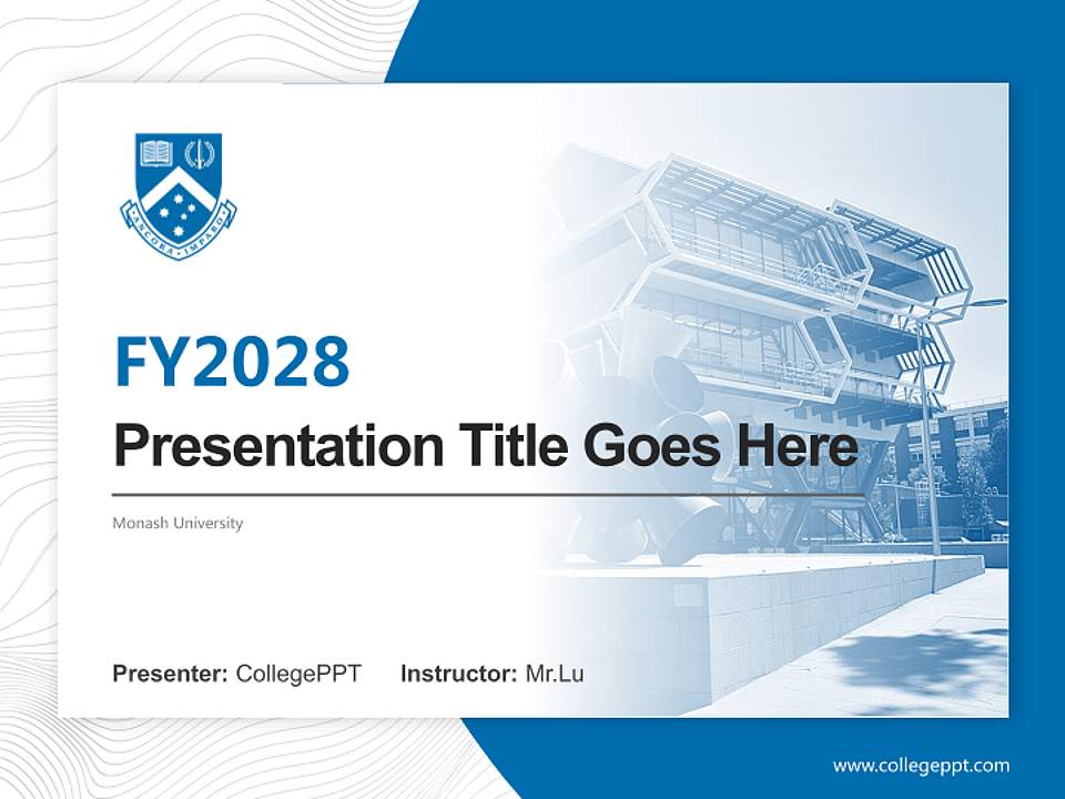 Monash University Academic Presentation/Research Findings Report PPT Template4:3 ratio PPT effect preview image5