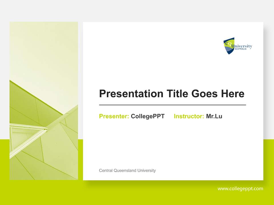 Central Queensland University General Purpose PPT Template4:3 ratio PPT effect preview image6