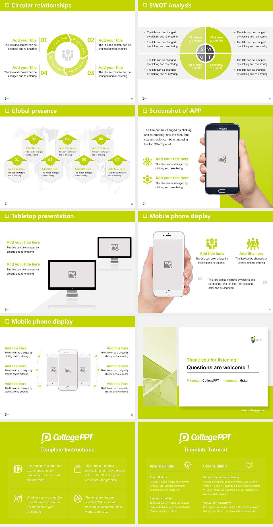 Central Queensland University General Purpose PPT Template4:3 ratio PPT effect preview image5