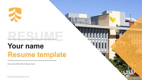 University of Southern Queensland Resume PPT Template