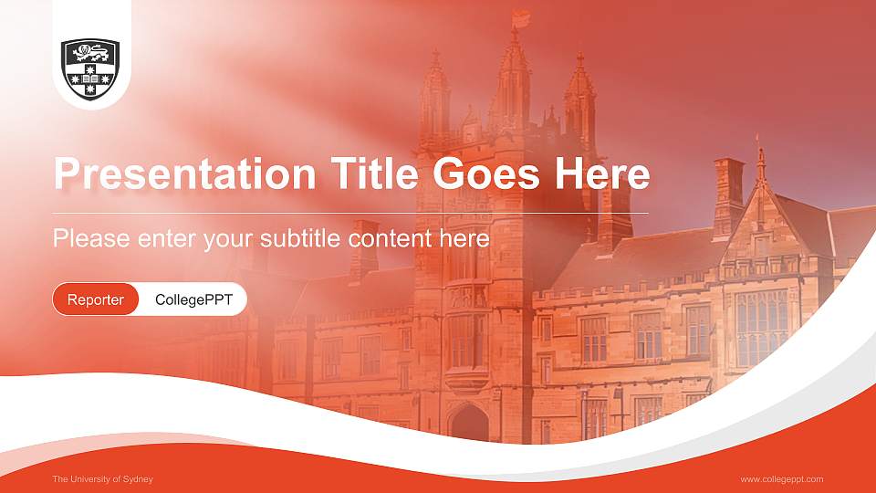 The University of Sydney Lecture Sharing and Networking Event PPT Template16:9 ratio PPT effect preview image