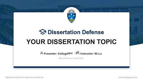 Bond University Graduation Thesis Defense PPT Template