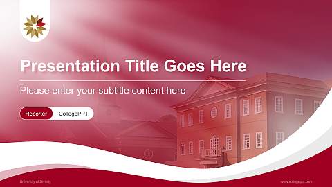 University of Divinity Lecture Sharing and Networking Event PPT Template