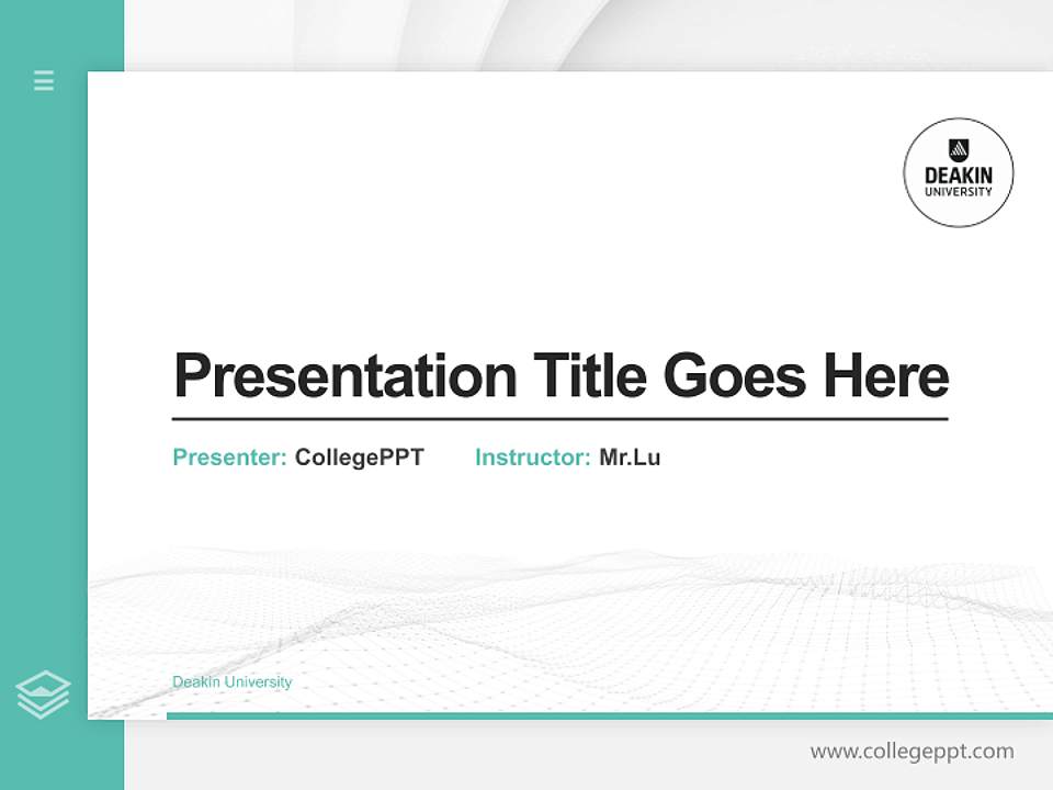 Deakin University Thesis Proposal/Graduation Defense PPT Template4:3 ratio PPT effect preview image5