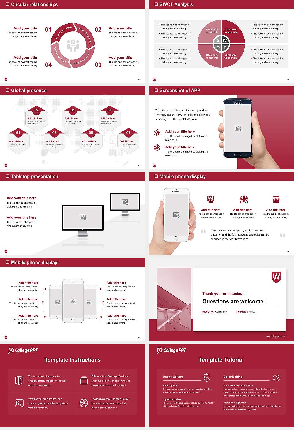 Western Sydney University General Purpose PPT Template16:9 ratio PPT effect preview image5