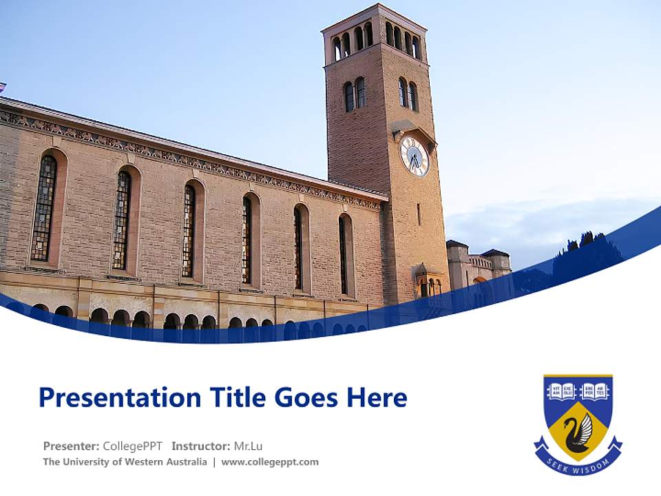 The University of Western Australia Course/Courseware Creation PPT Template4:3 ratio PPT effect preview image5