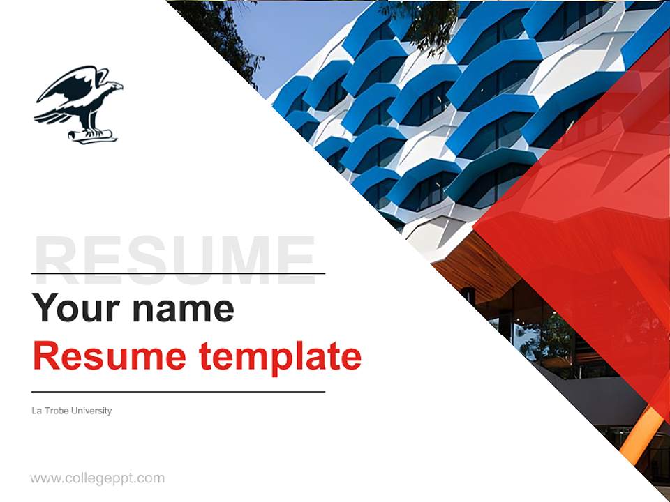 La Trobe University Resume PPT Template4:3 ratio PPT effect preview image5