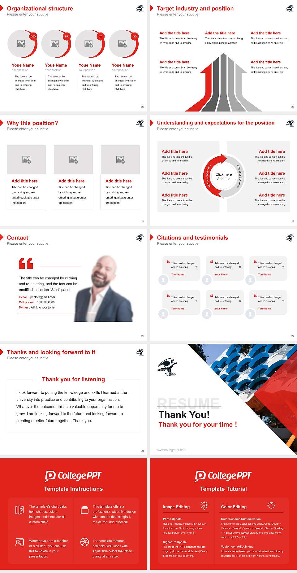 La Trobe University Resume PPT Template4:3 ratio PPT effect preview image4