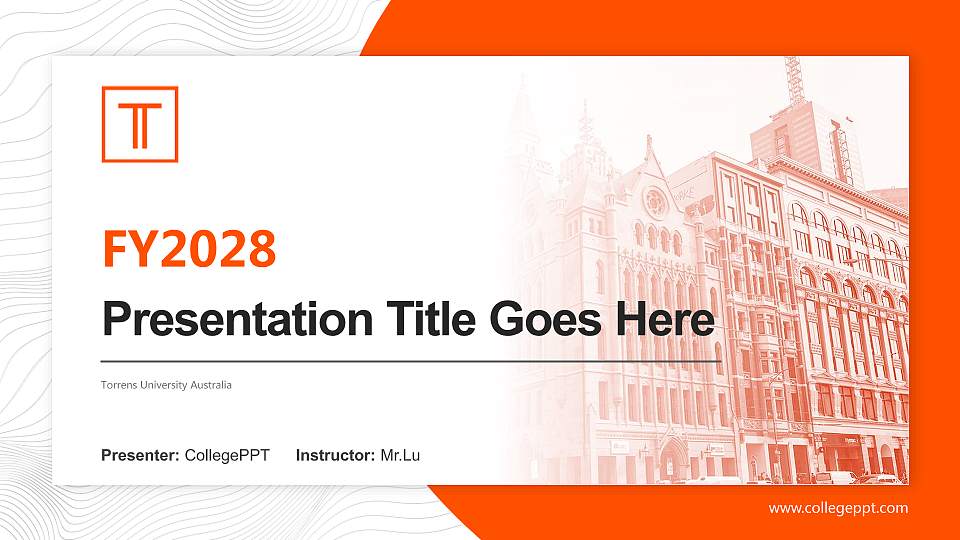 Torrens University Australia Academic Presentation/Research Findings Report PPT Template16:9 ratio PPT effect preview image