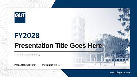 Queensland University of Technology Academic Presentation/Research Findings Report PPT Template