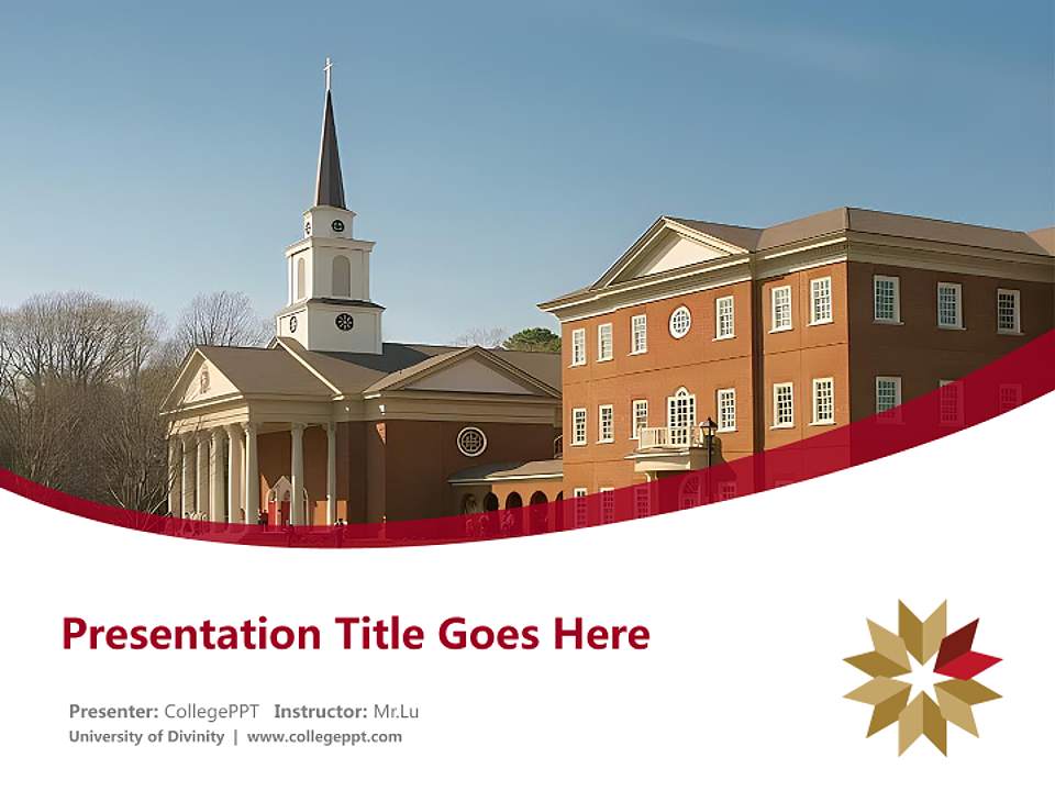 University of Divinity Course/Courseware Creation PPT Template4:3 ratio PPT effect preview image5