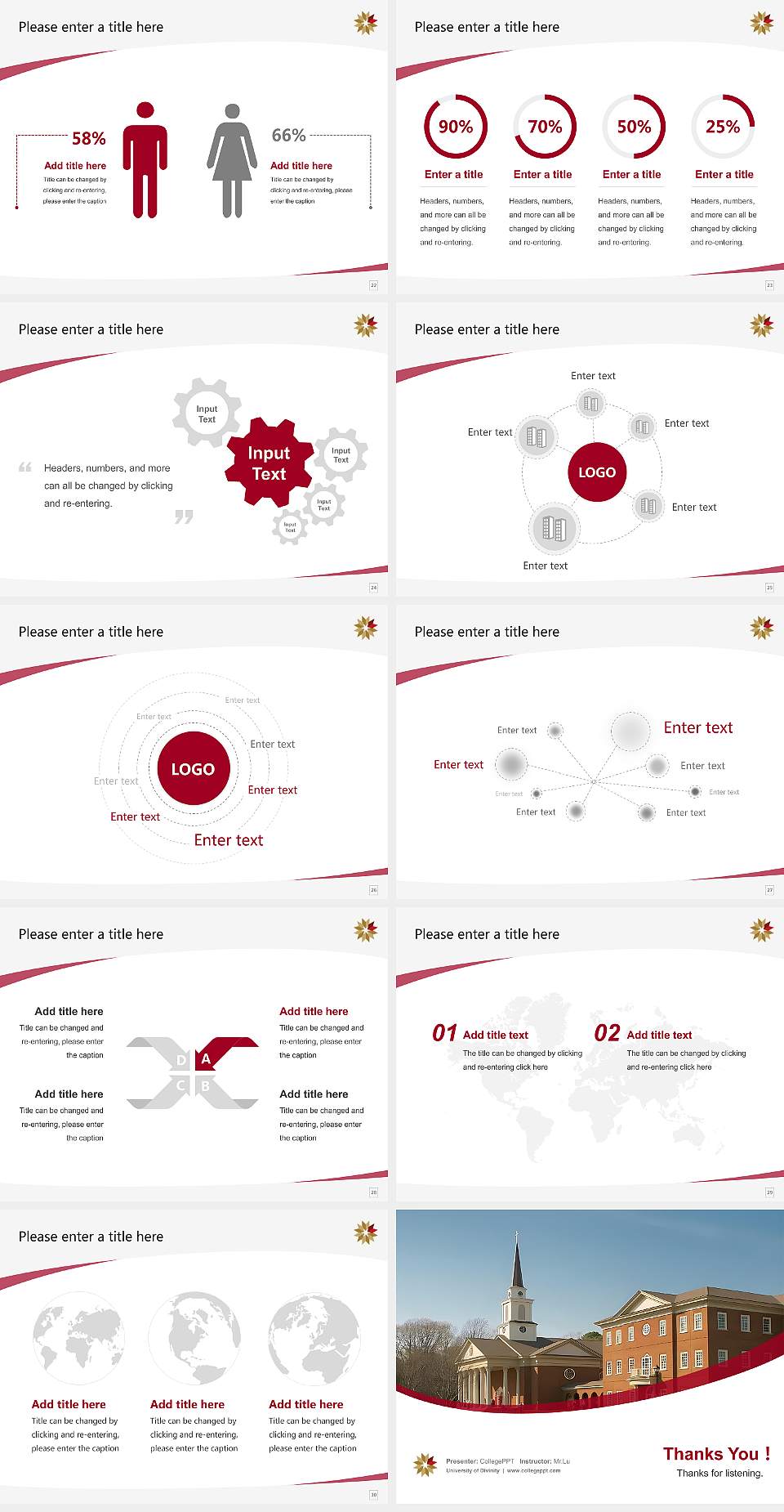 University of Divinity Course/Courseware Creation PPT Template4:3 ratio PPT effect preview image4