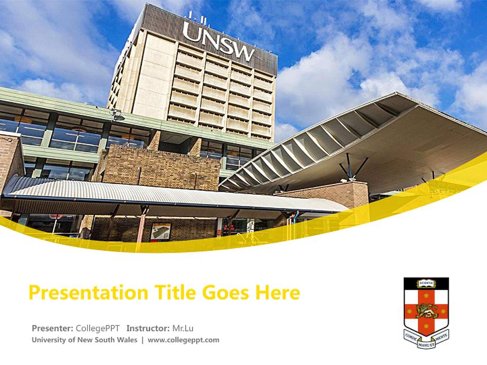 University of New South Wales Course/Courseware Creation PPT Template4:3 ratio PPT effect preview image5
