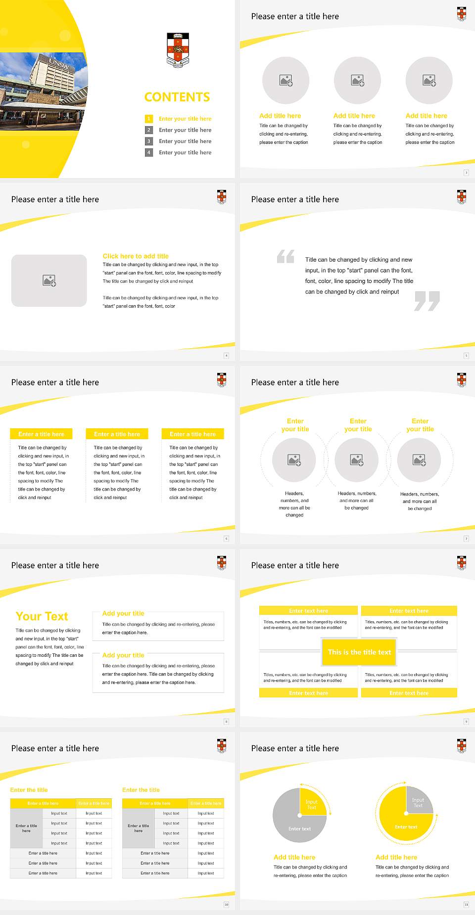 University of New South Wales Course/Courseware Creation PPT Template4:3 ratio PPT effect preview image2