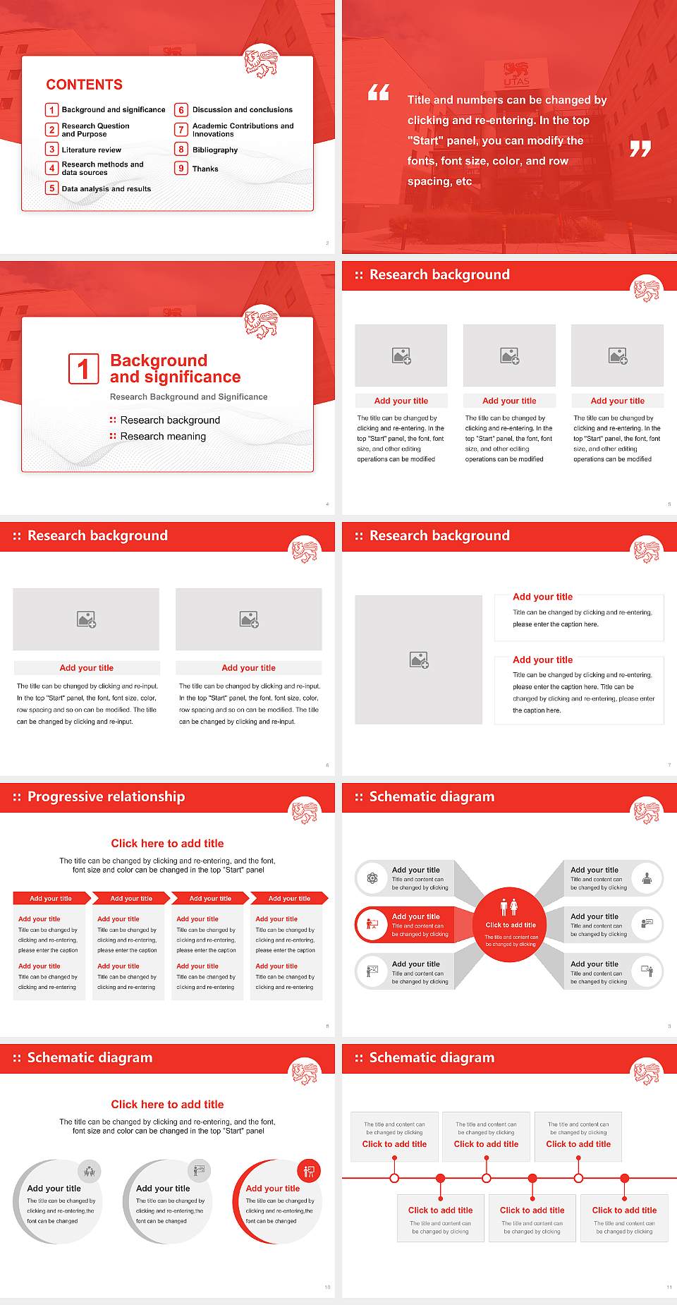 University of Tasmania Graduation Thesis Defense PPT Template4:3 ratio PPT effect preview image2
