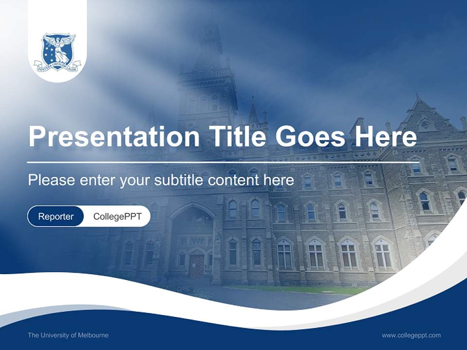 The University of Melbourne Lecture Sharing and Networking Event PPT Template4:3 ratio PPT effect preview image4