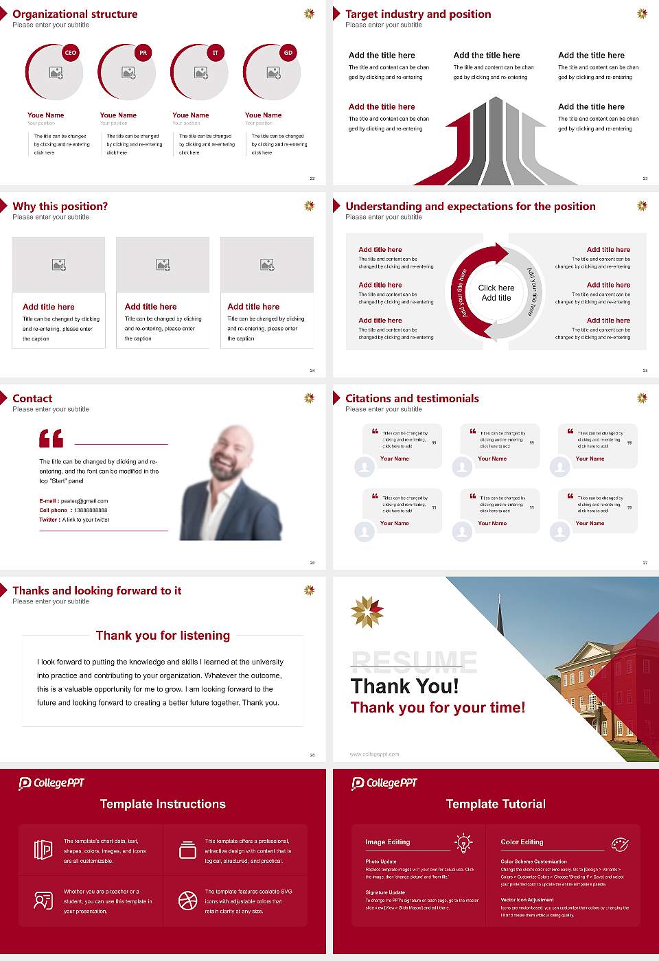 University of Divinity Resume PPT Template16:9 ratio PPT effect preview image4