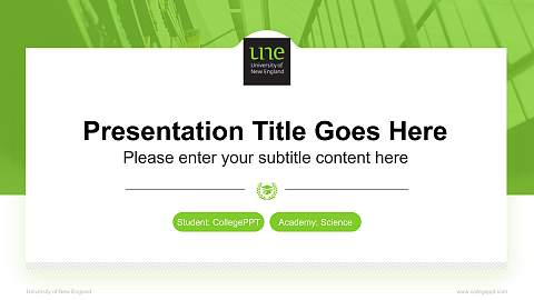 University of New England National Scholarship Defense PPT Template