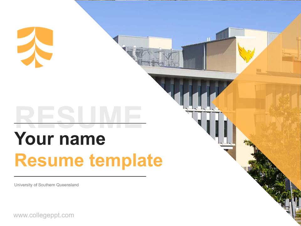 University of Southern Queensland Resume PPT Template4:3 ratio PPT effect preview image5