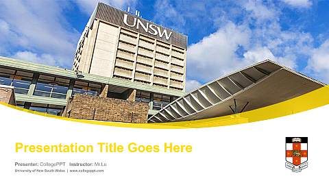 University of New South Wales Course/Courseware Creation PPT Template
