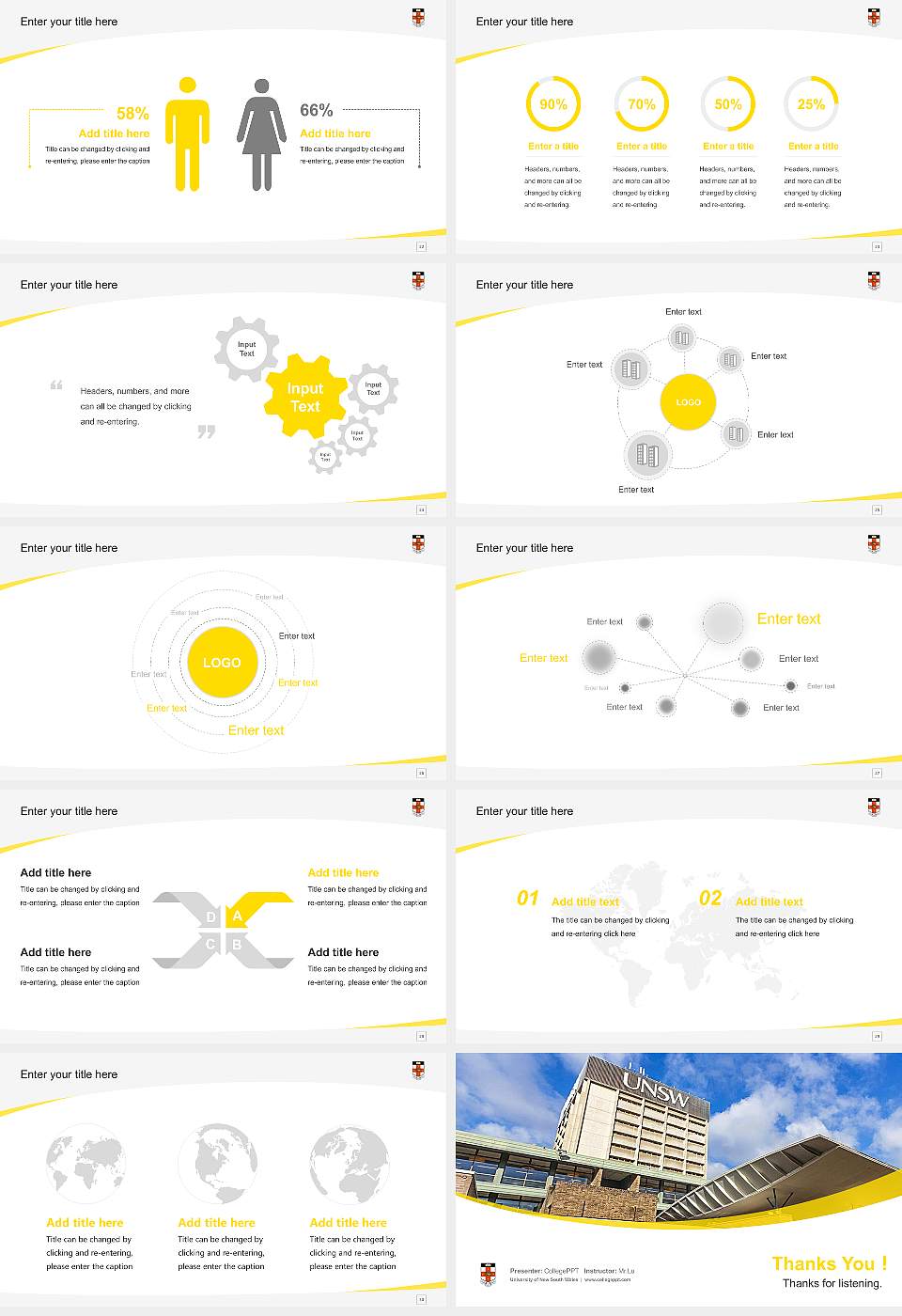 University of New South Wales Course/Courseware Creation PPT Template16:9 ratio PPT effect preview image4