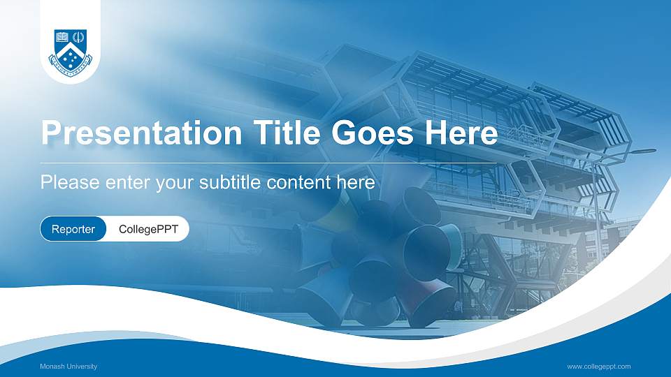 Monash University Lecture Sharing and Networking Event PPT Template16:9 ratio PPT effect preview image