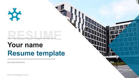 University of Canberra Resume PPT Template