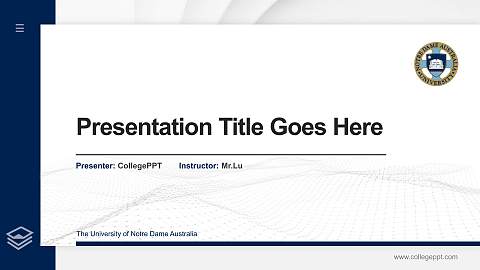The University of Notre Dame Australia Thesis Proposal/Graduation Defense PPT Template