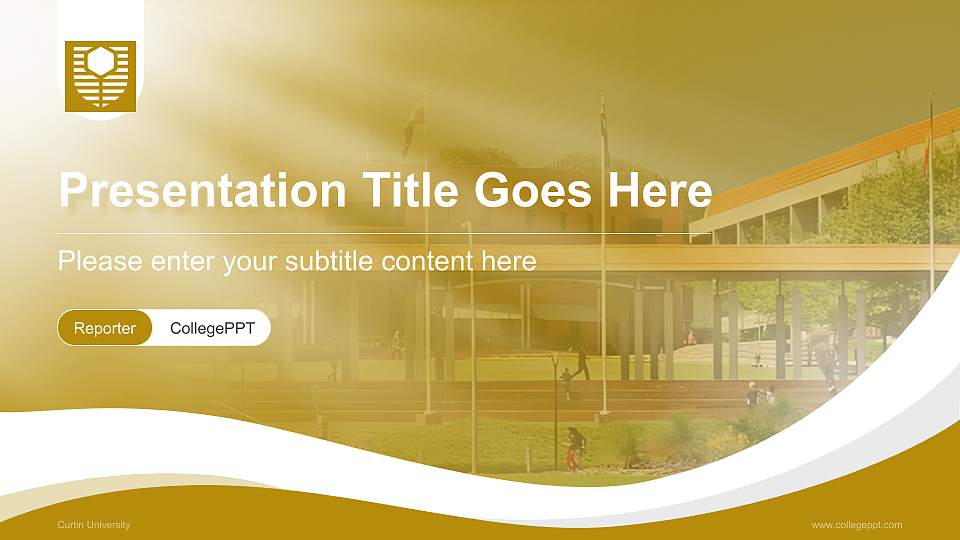 Curtin University Lecture Sharing and Networking Event PPT Template16:9 ratio PPT effect preview image