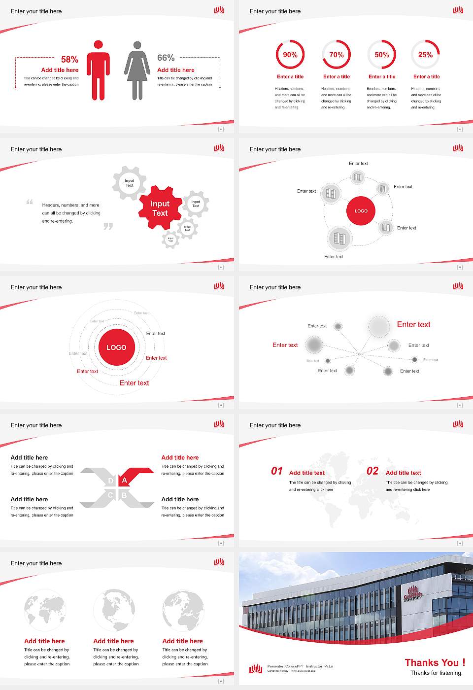 Griffith University Course/Courseware Creation PPT Template16:9 ratio PPT effect preview image4