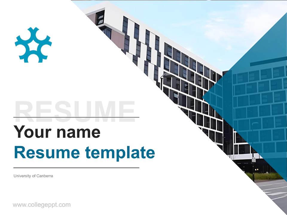 University of Canberra Resume PPT Template4:3 ratio PPT effect preview image5