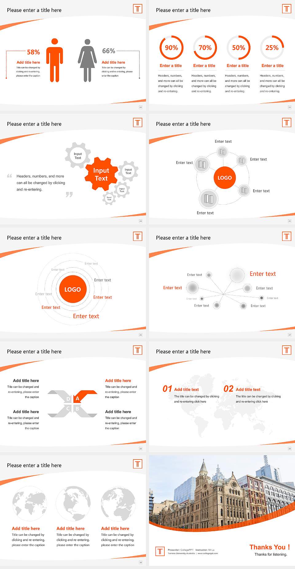 Torrens University Australia Course/Courseware Creation PPT Template4:3 ratio PPT effect preview image4