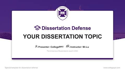 The University of Queensland Graduation Thesis Defense PPT Template