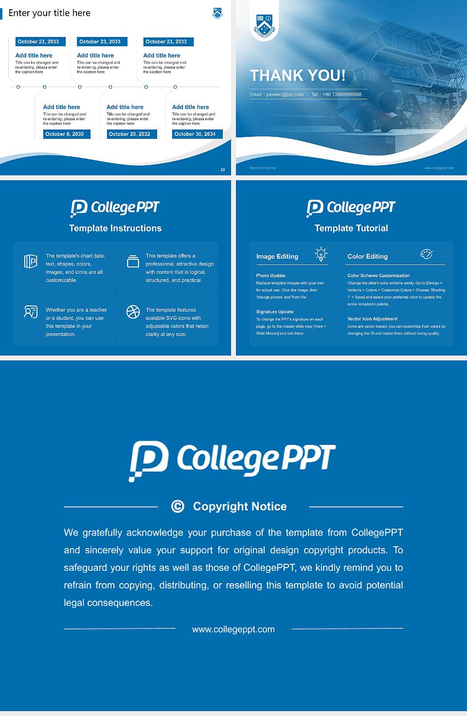 Monash University Lecture Sharing and Networking Event PPT Template4:3 ratio PPT effect preview image4