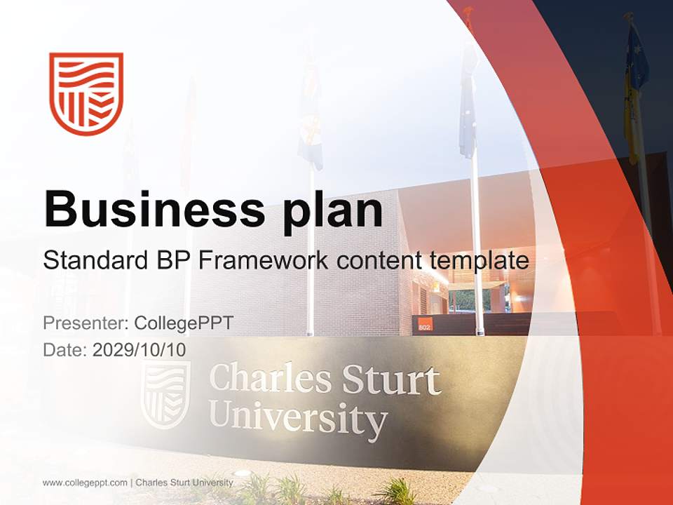 Charles Sturt University Competition/Entrepreneurship Contest PPT Template4:3 ratio PPT effect preview image9