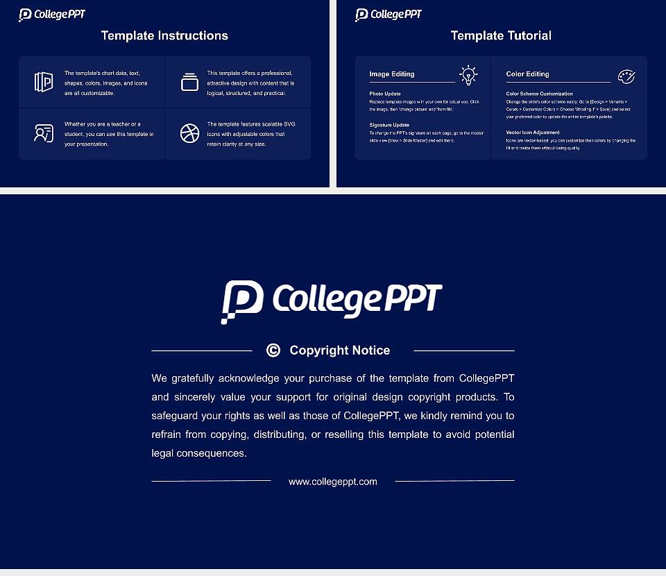 Victoria University Course/Courseware Creation PPT Template16:9 ratio PPT effect preview image5
