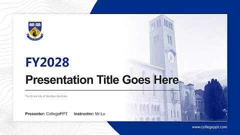 The University of Western Australia Academic Presentation/Research Findings Report PPT Template