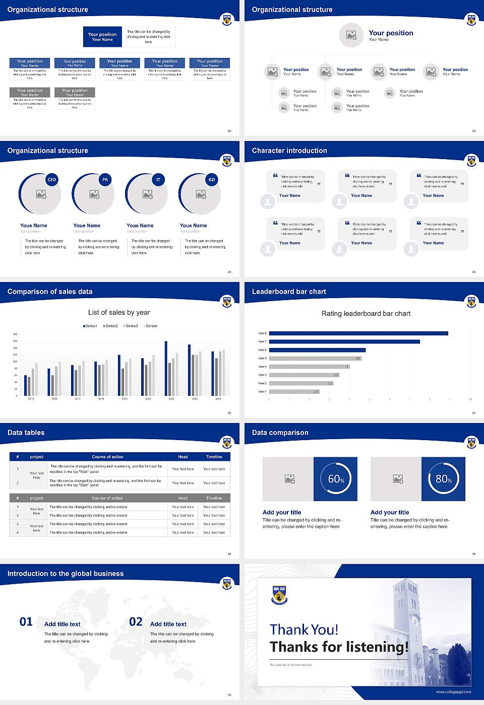 The University of Western Australia Academic Presentation/Research Findings Report PPT Template16:9 ratio PPT effect preview image4