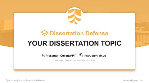 University of Southern Queensland Graduation Thesis Defense PPT Template