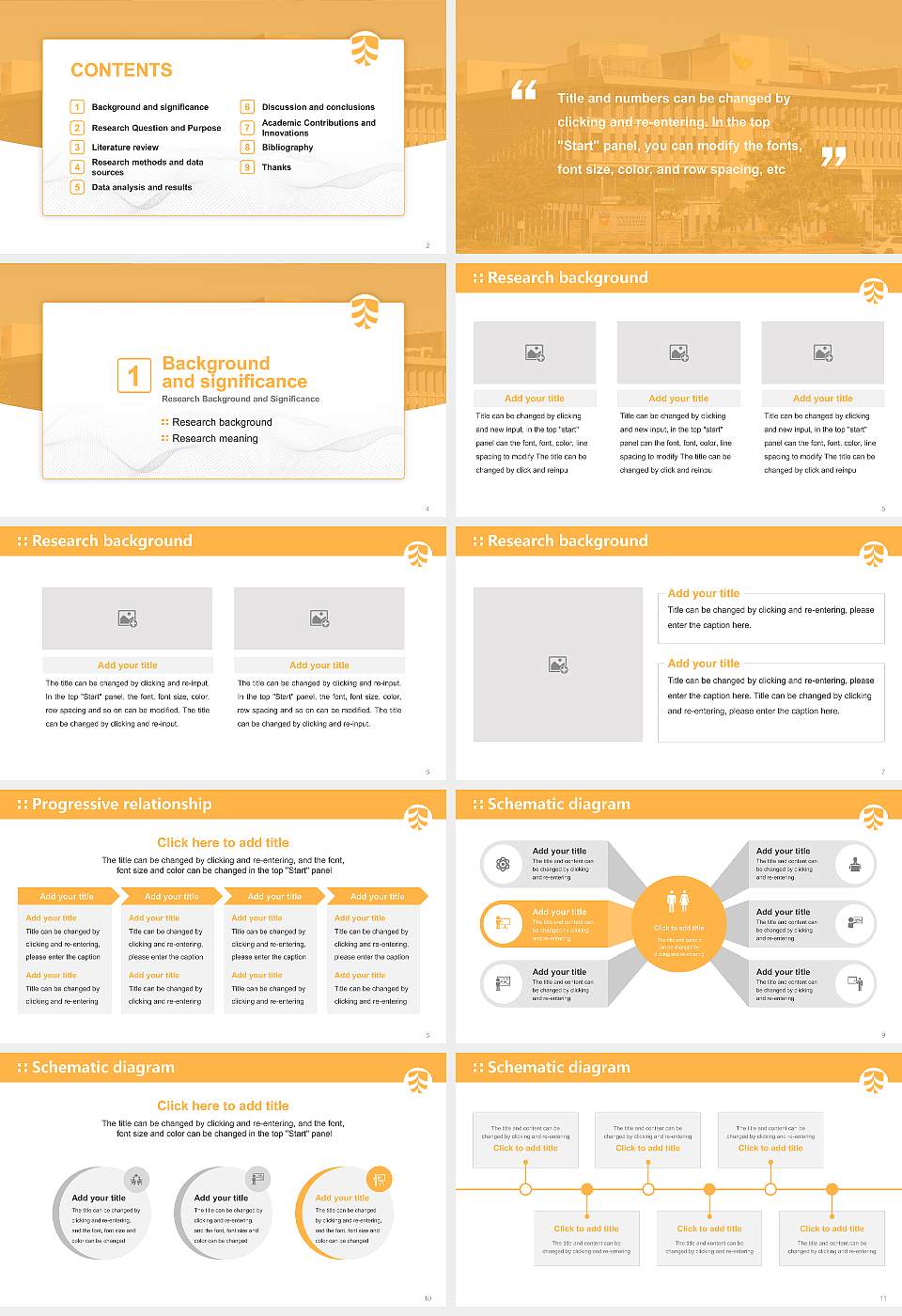 University of Southern Queensland Graduation Thesis Defense PPT Template16:9 ratio PPT effect preview image2
