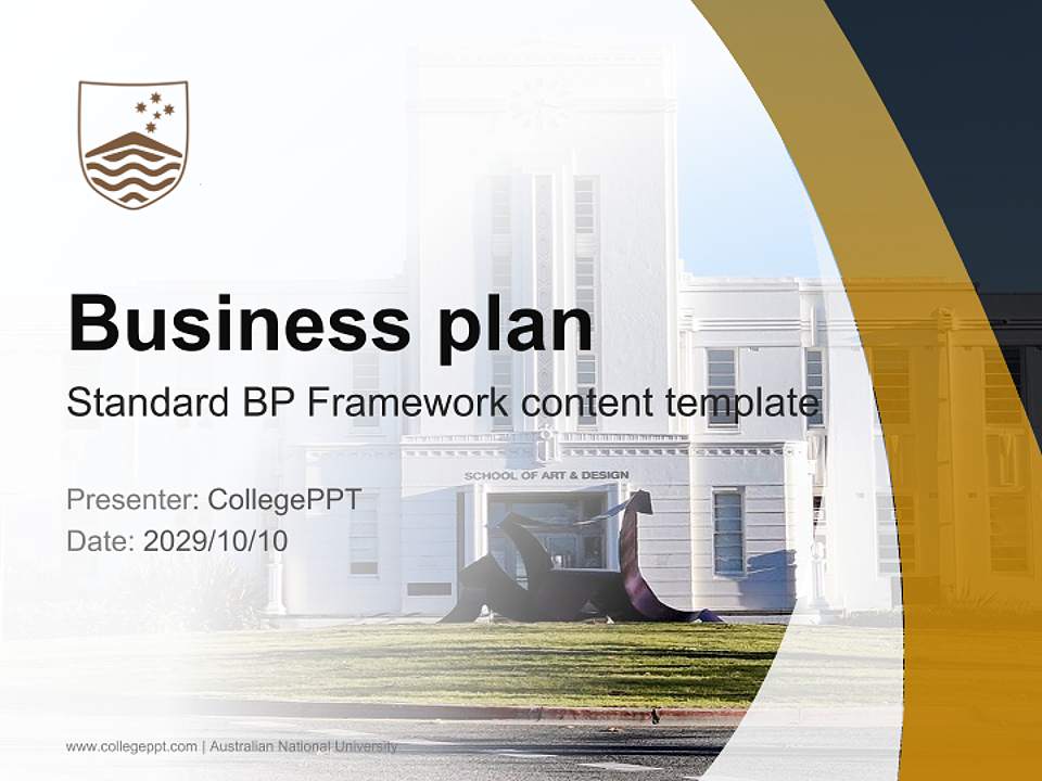 Australian National University Competition/Entrepreneurship Contest PPT Template4:3 ratio PPT effect preview image9