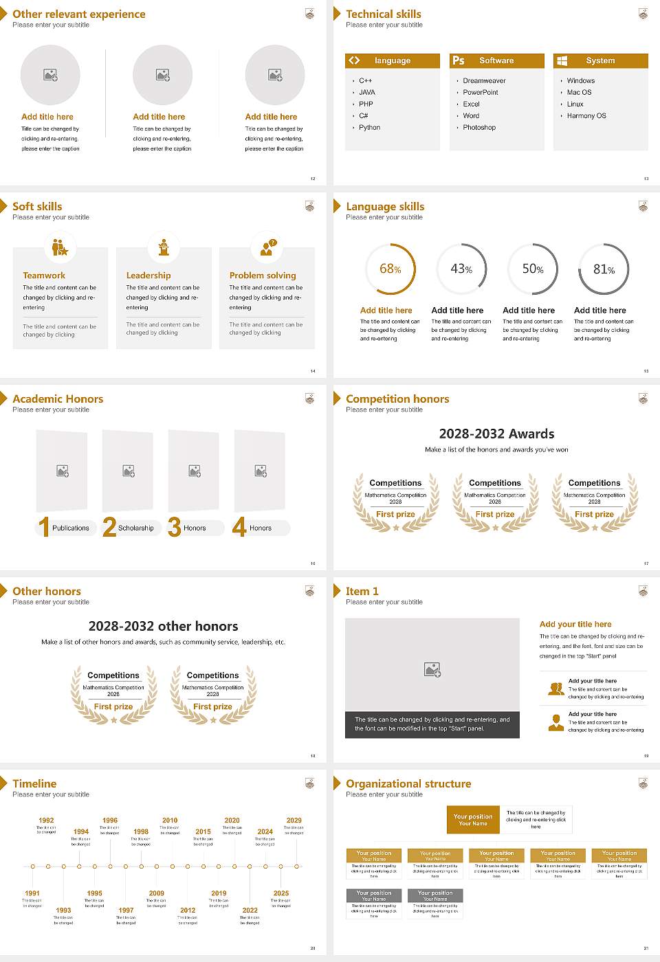 Australian National University Resume PPT Template16:9 ratio PPT effect preview image3
