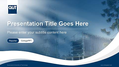 Queensland University of Technology Lecture Sharing and Networking Event PPT Template