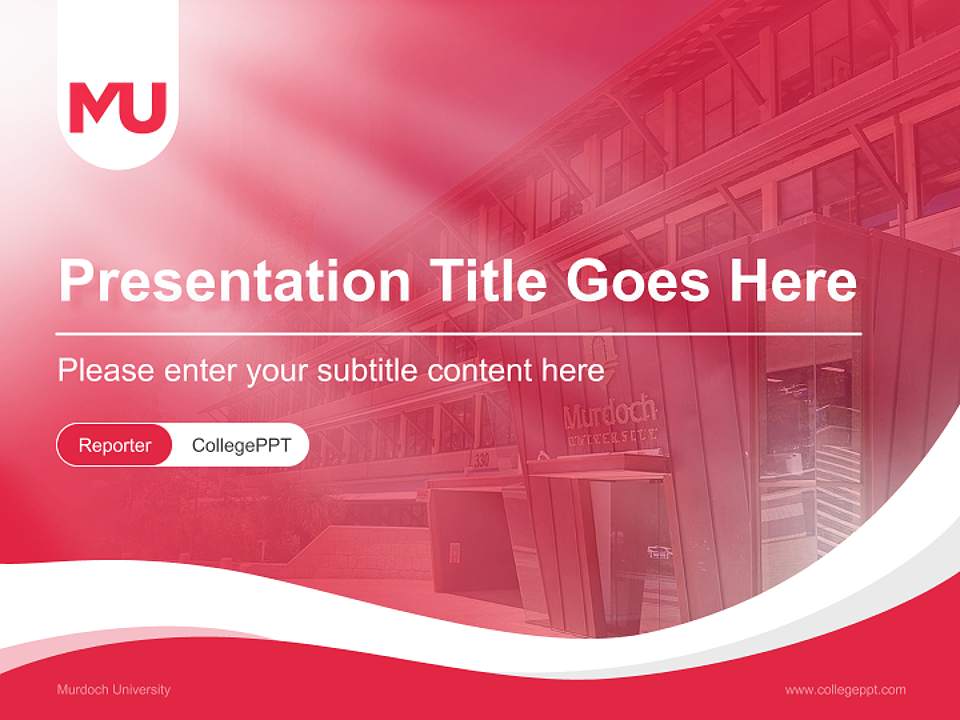 Murdoch University Lecture Sharing and Networking Event PPT Template4:3 ratio PPT effect preview image4