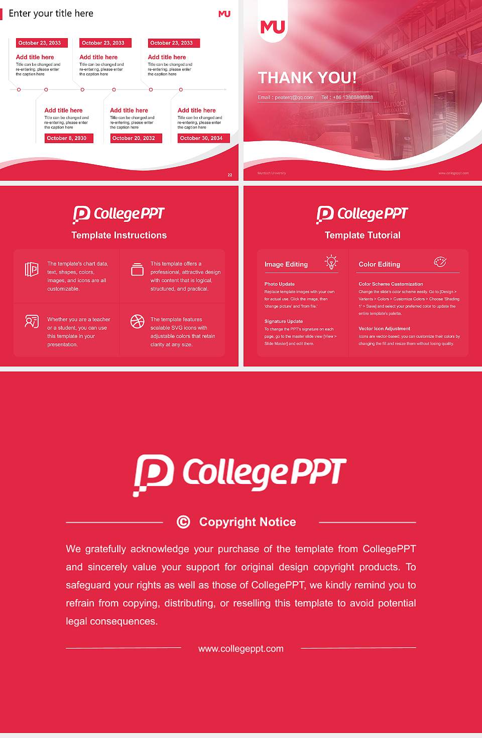 Murdoch University Lecture Sharing and Networking Event PPT Template4:3 ratio PPT effect preview image4