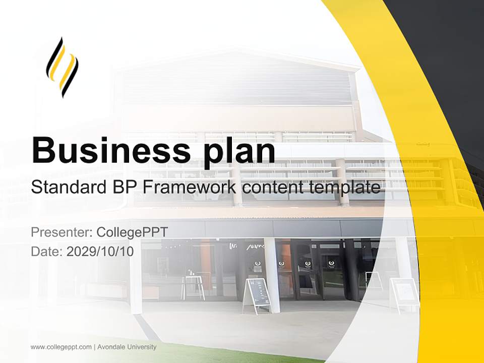 Avondale University Competition/Entrepreneurship Contest PPT Template4:3 ratio PPT effect preview image9